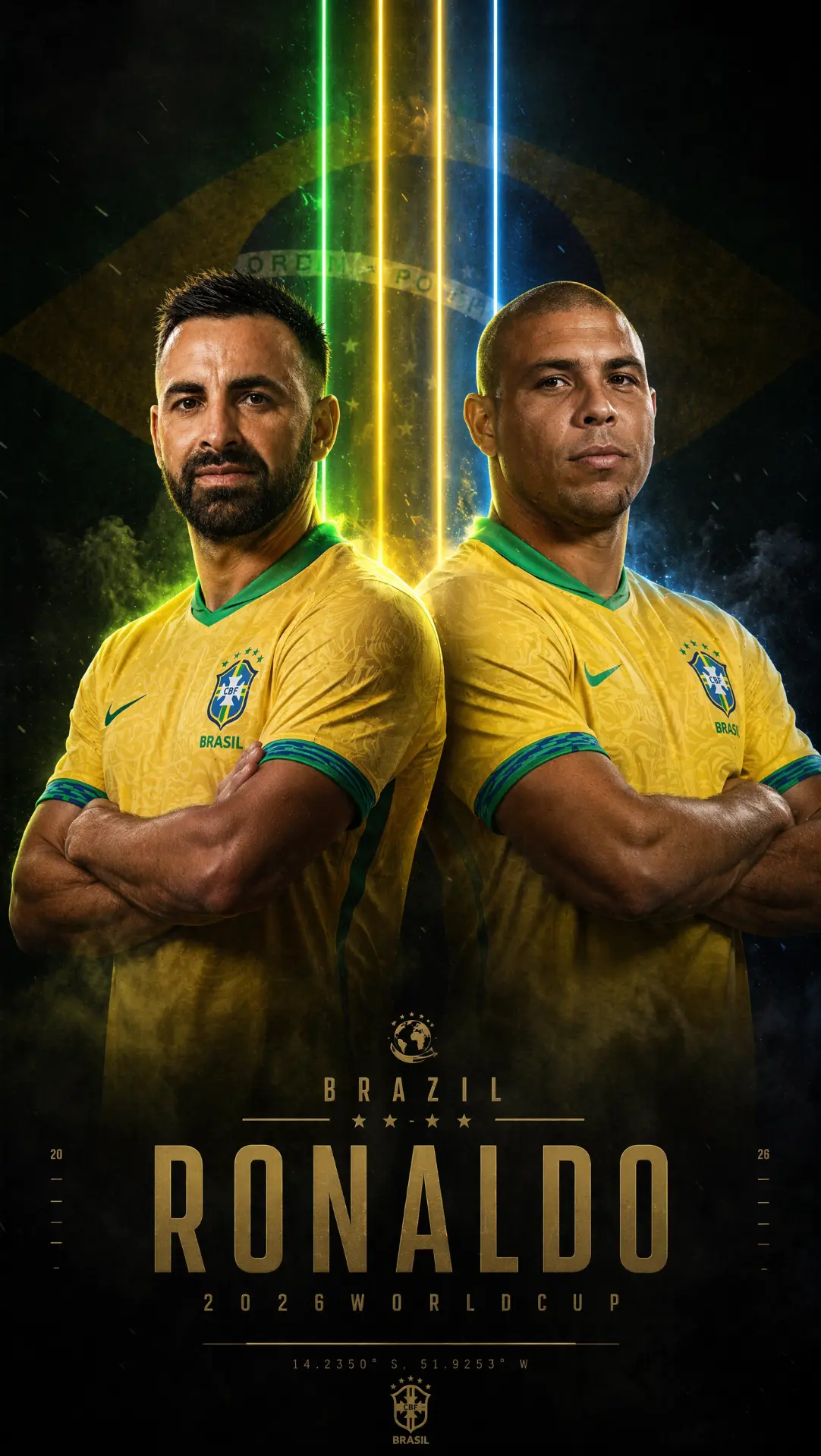 Brazil Ronaldo 2026 World Cup poster design